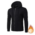 thumbnail image 1 of PNTUTB Men's Long Sleeve Hooded Loose Fit Solid Color Drawstring Casual Zipper Jackets with Pocket, 1 of 6