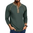 thumbnail image 1 of PNTUTB Men's Long Sleeve Shirt Classic Button Basic Solid Color Collared Fashion Casual Shirts, 1 of 6