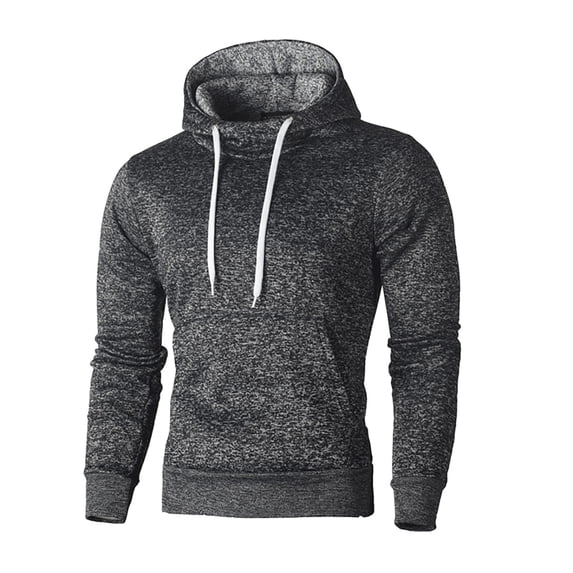 PNTUTB Men's Solid Color Casual Long Sleeve Pullover Hoodie Loose Fit Drawstring Hooded Sweatshirt with Pockets
