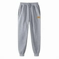 thumbnail image 1 of PNTUTB Men's Solid Color Comfortable Versatile Casual Athletic Stretch Drawstring Waist Cuffed Pants, 1 of 4