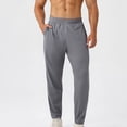 thumbnail image 1 of PNTUTB Men's Solid Color Quick Dry Casual Stretch Waistband Sports Fitness Running Pants with Pockets, 1 of 6