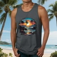 thumbnail image 1 of PNTUTB Men's Summer Beach Casual Loose Fashion Print Comfortable Sleeveless Crew Neck Tank Tops, 1 of 6