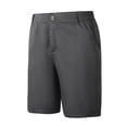 thumbnail image 1 of PNTUTB Men's Summer Casual Solid Color Elastic Waist Button Fly Comfortable Versatile Shorts with Pockets, 1 of 6