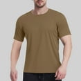 thumbnail image 1 of PNTUTB Men's Summer Fashion Comfortable Short Sleeve Shirt Solid Color Crew Neck Basic Style Fashion Sports Top, 1 of 6