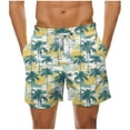 thumbnail image 1 of PNTUTB Men's Summer Fashion Printed Elastic Waist Drawstring Loose Comfortable Beach Casual Shorts with Pockets, 1 of 5