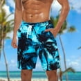 thumbnail image 1 of PNTUTB Men's Summer Fashionable Printed Elastic Waist Drawstring Casual Loose Beach Shorts with Pockets, 1 of 6