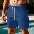 thumbnail image 1 of PNTUTB Men's Summer Solid Color Casual Athletic Fitness Elastic Waist Drawstring Loose Comfort Shorts with Multiple Pockets, 1 of 6