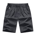 thumbnail image 1 of PNTUTB Men's Summer Solid Color Quick Dry Breathable Casual Outdoor Sports Elastic Waist Workwear Shorts with Multi-Pockets, 1 of 5