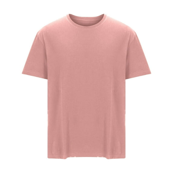 PNTUTB Men's Summer Sports Casual Basic Top Solid Color Crew Neck Short Sleeve Loose Comfortable T-shirt