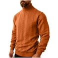 thumbnail image 1 of PNTUTB Men's Turtleneck Sweater Pullover Jacquard Casual Thick Winter Warm Long Sleeve Knit Comfort Sweaters, 1 of 4