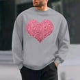 thumbnail image 1 of PNTUTB Men's Valentine's Day Fashion Print Casual Long Sleeve Crew Neck Pullover Loose Comfortable Sweatshirts, 1 of 6