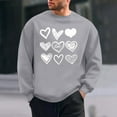 thumbnail image 1 of PNTUTB Men's Valentine's Day Fashion Print Long Sleeve Classic Crew Neck Pullover Casual Loose Comfort Sweatshirts, 1 of 6