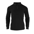 thumbnail image 1 of PNTUTB Men's Waffle Weave Solid Color Casual Loose Comfort Long Sleeved Lapel Button Pullover Blouse, 1 of 5