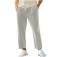 thumbnail image 1 of PNTUTB Mens Corduroy Solid Color Casual Pants Fashion Loose Pants Straight Sweatpants Elastic Waist Drawstring, 1 of 5