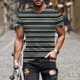 thumbnail image 1 of PNTUTB Mens Fashion Stripes Short Sleeve Crew Neck Everyday Casual Comfort Versatile Basic T Shirts, 1 of 6