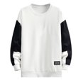 thumbnail image 1 of PNTUTB Mens Long Sleeve Crewneck Sweatshirts Fashion Color-blocking Casual Pullover Loose Tops, 1 of 5