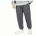 thumbnail image 1 of PNTUTB Mens Solid Color Casual Loose Pants Cuff Sweatpants Elastic Waist Drawstring Trousers with Pockets, 1 of 6