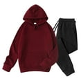 thumbnail image 1 of PNTUTB Mens Tracksuits 2 Piece Sweatsuit Sets Solid Color Long Sleeve Hoodies Pants Athletic Pullover Outfits, 1 of 6