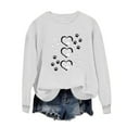 thumbnail image 1 of PNTUTB Oversized Sweatshirts for Women Printed Casual Loose Long Sleeve No Hoodie Crew Neck Sweatshirt, 1 of 5