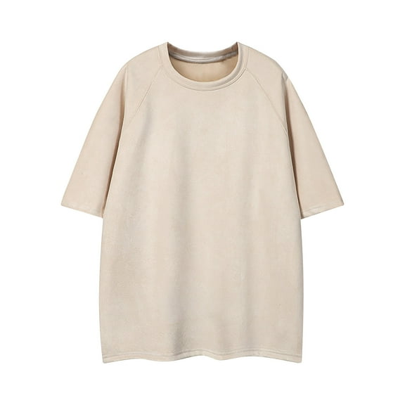 PNTUTB Oversized T-shirts for Men Round Neck Short Sleeve Vintage Washed Basic Loose Tees