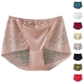 thumbnail image 1 of PNTUTB Plus-Size Underwear for Women Seamless Panties High-Waisted Full Coverage Tummy-Control Lace Thong Breathable Comfortable Briefs, 1 of 7