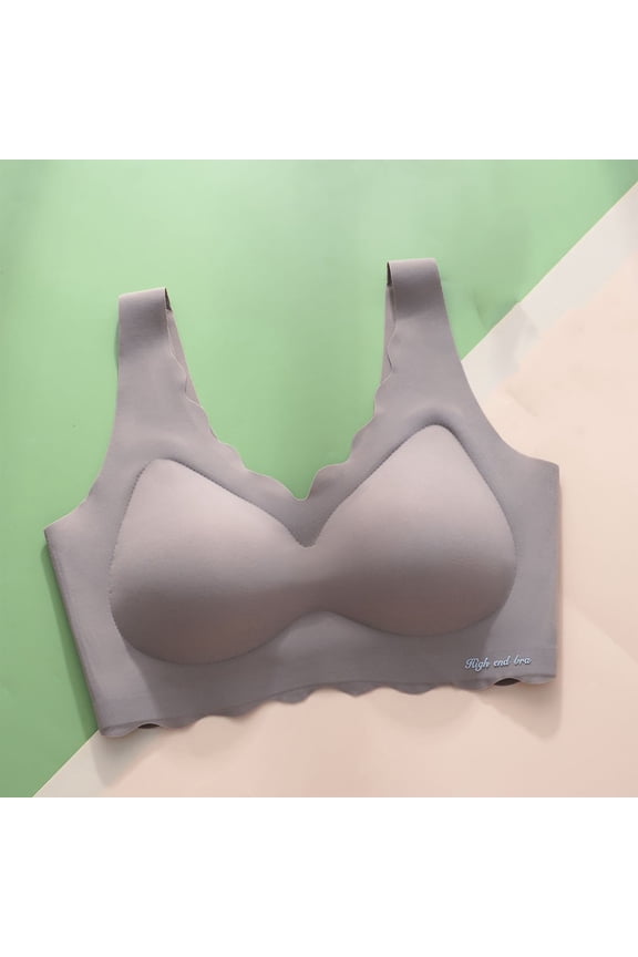 Seamless Tank Top Bra for Women,Lightweight Breathable Wire-Free Zero Restriction Invisible Non-Rolling Bra