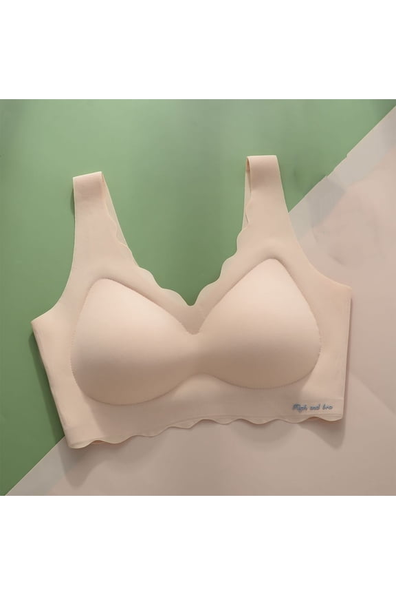 Seamless Tank Top Bra for Women,Lightweight Breathable Wire-Free Zero Restriction Invisible Non-Rolling Bra