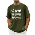 thumbnail image 1 of PNTUTB Short Sleeve T-shirt for Men's Fashion Valentine's Day Themed Prints Crew Neck Casual Loose Comfort, 1 of 4