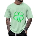 thumbnail image 1 of PNTUTB St. Patrick's Day Men's Casual Fashion Print Loose Comfortable Crew Neck Pullover Short Sleeve Tops, 1 of 5