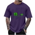 thumbnail image 1 of PNTUTB St. Patrick's Day Men's Fashion Print Casual Loose Comfortable Short Sleeve Crew Neck Pullover Tops, 1 of 5