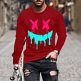 thumbnail image 1 of PNTUTB Stylish Men's Printed Crew Neck Design Comfortable Long Sleeve Top for Fall/Winter, 1 of 5