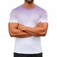 thumbnail image 1 of PNTUTB Summer Casual Fashion Gradient Short Sleeve Loose Comfortable Round Neck Pullover Tops for Men and Women, 1 of 6