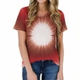 thumbnail image 1 of PNTUTB Summer Fashion Women's Tie Dye Gradient Casual Crew Neck Short Sleeve Loose Comfortable Pullover Tops, 1 of 6
