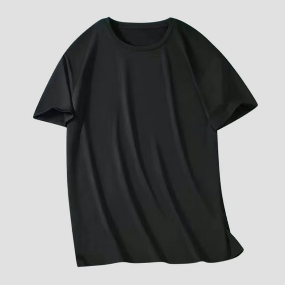 PNTUTB Summer Men's Casual Fashion Solid Color Round Neck Short Sleeve Basic Versatile T-shirts