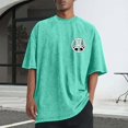 thumbnail image 1 of PNTUTB Summer Men's Casual Fashion Distressed Crew Neck Pullover Loose Comfortable Short Sleeve Tops, 1 of 6