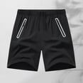thumbnail image 1 of PNTUTB Summer Men's Fashion Solid Color Casual Athletic Elastic Waist Drawstring Comfortable Shorts with Zipper Pockets, 1 of 6