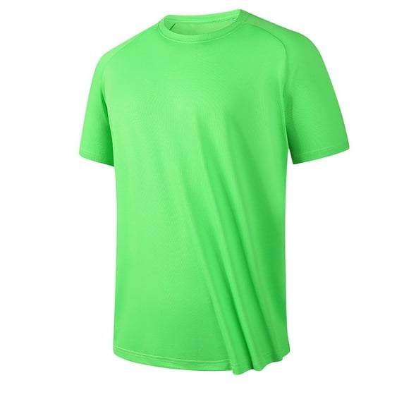 PNTUTB Summer Men's Lightweight Breathable Comfort Top Solid Color Crew Neck Quick Dry Sports Casual T-shirt