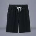 thumbnail image 1 of PNTUTB Summer Men's Solid Color Breathable Casual Sports Drawstring Waistband Loose Comfortable Shorts with Pockets, 1 of 6