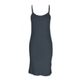thumbnail image 1 of PNTUTB Summer Solid Color Women's Casual Homewear Round Neck Adjustable Straps Comfortable Nightgown, 1 of 5