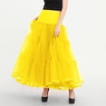 thumbnail image 1 of PNTUTB Summer Women's Casual Solid Color Stretch Waist Multi-Layer Mesh Skirt with Full Skirted Puffy Hem, 1 of 6