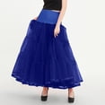 thumbnail image 1 of PNTUTB Summer Women's Casual Solid Color Stretch Waist Multi-Layer Mesh Skirt with Full Skirted Puffy Hem, 1 of 6