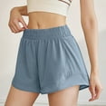 thumbnail image 1 of PNTUTB Summer Women's Solid Color Quick Dry Breathable Elastic Waist Relaxed Shorts with Side Pockets, 1 of 6