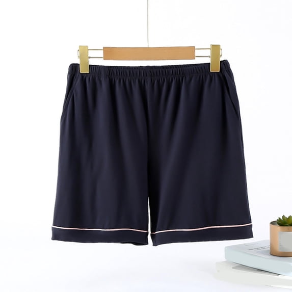 PNTUTB Summer Women's Solid Color Versatile Athletic Casual Stretch Waistband Comfortable Shorts with Pockets