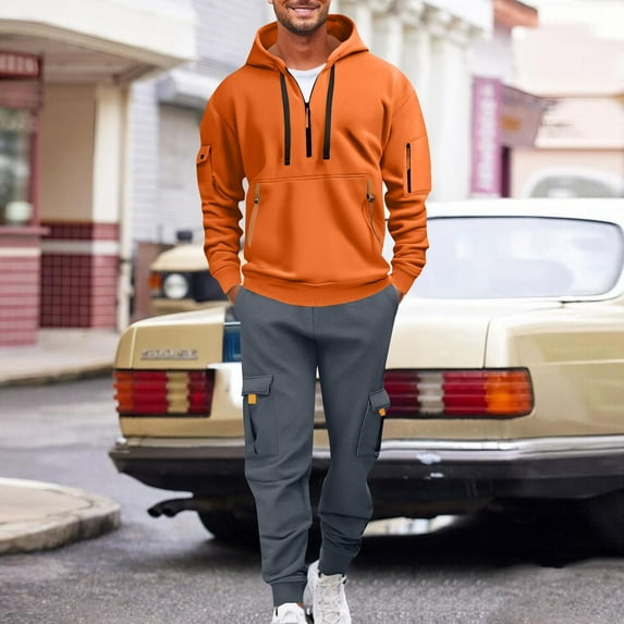 PNTUTB Sweatsuits for Men 2 Piece Hoodie Men's Tracksuit Set Casual Athletic Long Sleeve Outfit Pullover Suit Set
