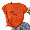 thumbnail image 1 of PNTUTB Women'S Lover Printed T-Shirt Round Neck Short Sleeved, 1 of 5