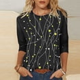 thumbnail image 1 of PNTUTB Women's 3/4Sleeve Shirts Casual Summer Tops Trendy Blouses Cute Printed T-Shirts Outfits Clothes, 1 of 6