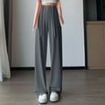 thumbnail image 1 of PNTUTB Women's Basic Loose Wide Leg Pants High Waist Straight Pants Casual Comfoetable Pants, 1 of 6