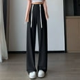thumbnail image 1 of PNTUTB Women's Basic Loose Wide Leg Pants High Waist Straight Pants Casual Comfoetable Pants, 1 of 6