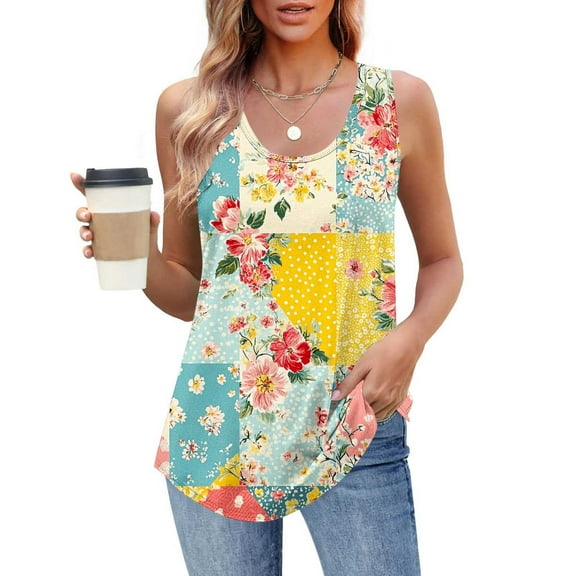 PNTUTB Women's Basic Tees Loose Fit Blouses Loose Casual Crew Neck Pleated Print Fashion