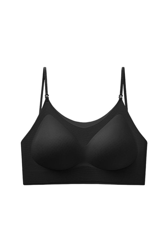 Women's Bra,Lightweight Seamless Thin Straps Wire-Free Zero Restriction Full-Cup Support Design Anti-Sagging Bra